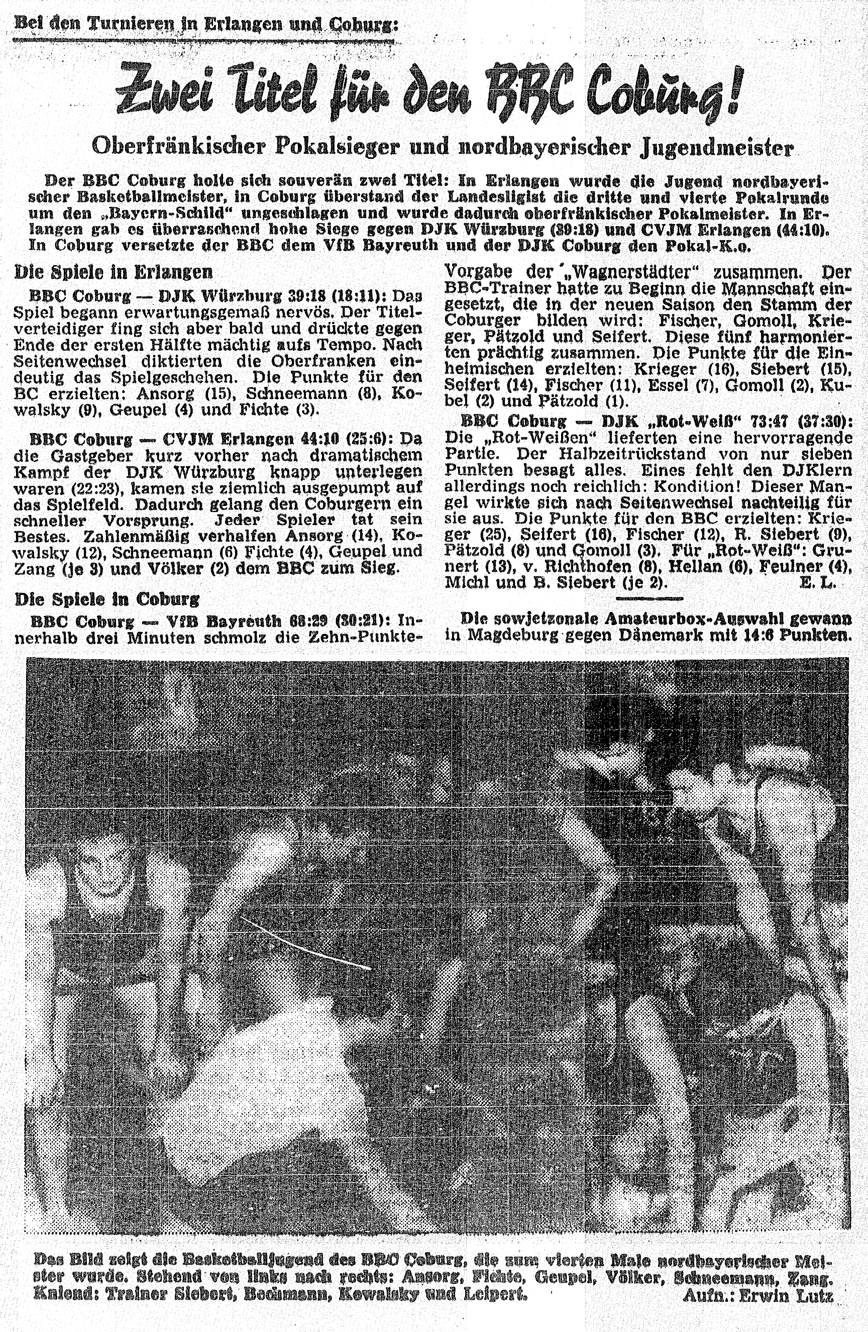 BBC Coburg Jugend 1960